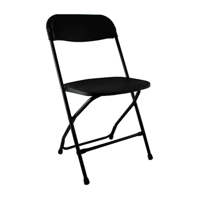 Black folding chair